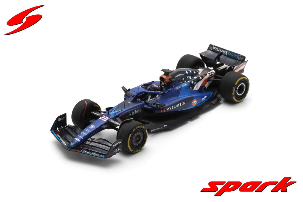 Sparkmodel : Williams F1 FW45 No.23 Williams Racing 9th USA GP 2023 Alex Albon