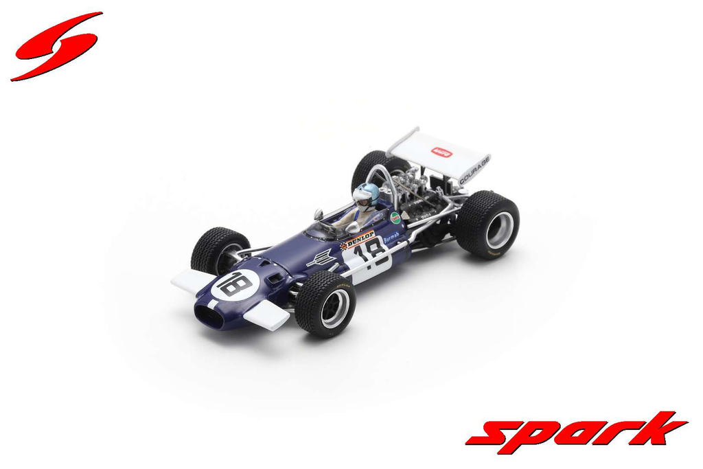 Sparkmodel : Brabham BT26A No.18 2nd US GP 1969
Piers Courage