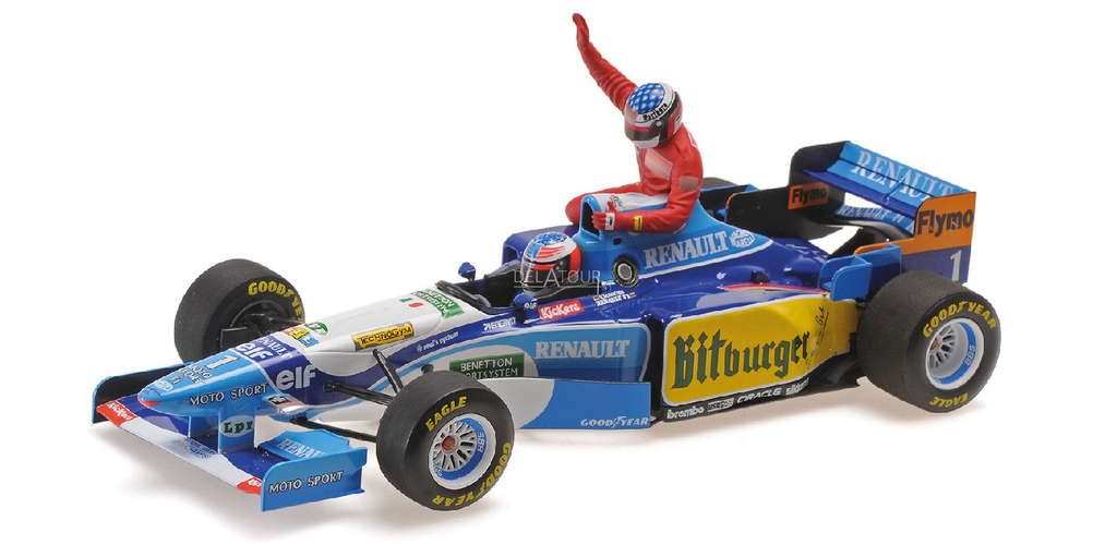 Minichammps : Benetton B195 Renault GP Canade M. Schumacher 1995 avec Jean Alesi