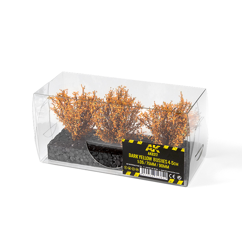 AK interactive : Arbustes Jaune Foncé 4-5 cm 1/35 - 75mm - 90mm 