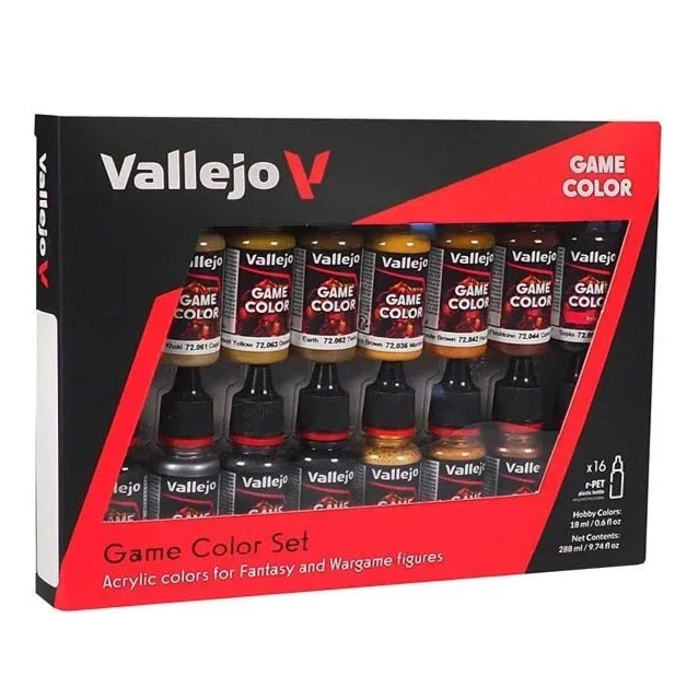 Vallejo : Set Game Color Leather & Metaal 16 pots