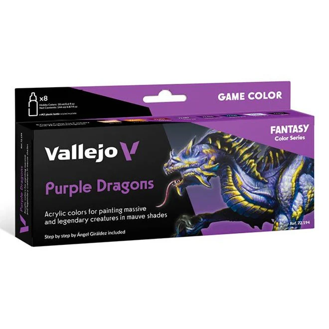 Vallejo : Fantasy Color Purple Dragons 8 pots