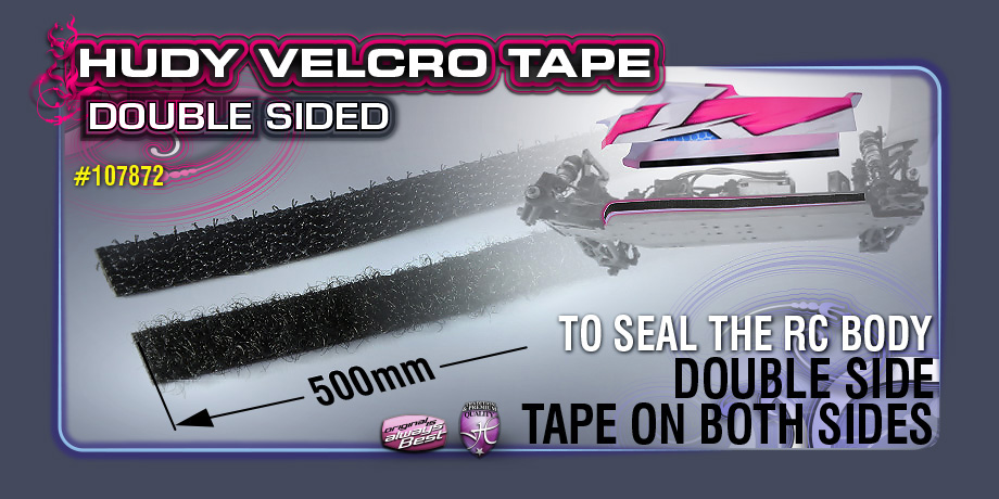 Hudy : Velcro Tape with double side Tape 8x500mm