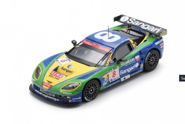 Sparkmodel : Chevrolet Corvette C6.R No.8 Sangari Team Brazil 24H Spa 2009 Bernoldi-Maasen-Streit