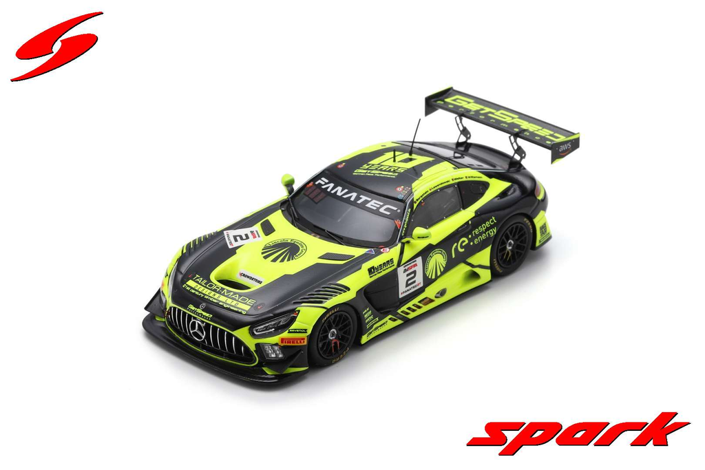 Spark model : Mercedes-AMG GT3 No.2 GetSpeed 24H Spa 2023
L. Bergstein - A. Lewandowski - A. Walker - L. Williamson