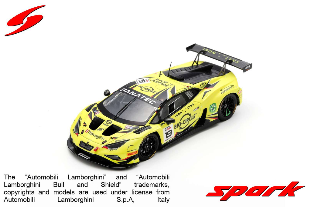 Spark model : Lamborghini Huracán GT3 EVO 2 No.19 Iron Lynx 24H Spa 2023
L. Pulcini - M. Beretta - R. Ineichen