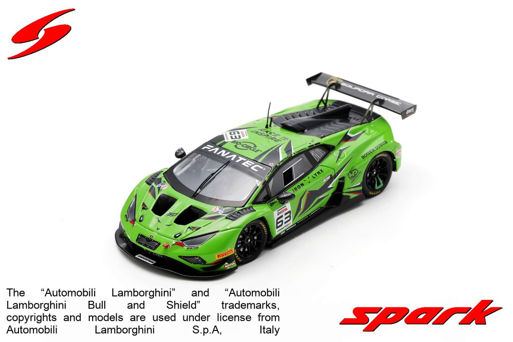 Spark model : Lamborghini Huracán GT3 EVO 2 No.63 Iron Lynx 24H Spa 2023
A. Caldarelli - J. Pepper - M. Bortolotti