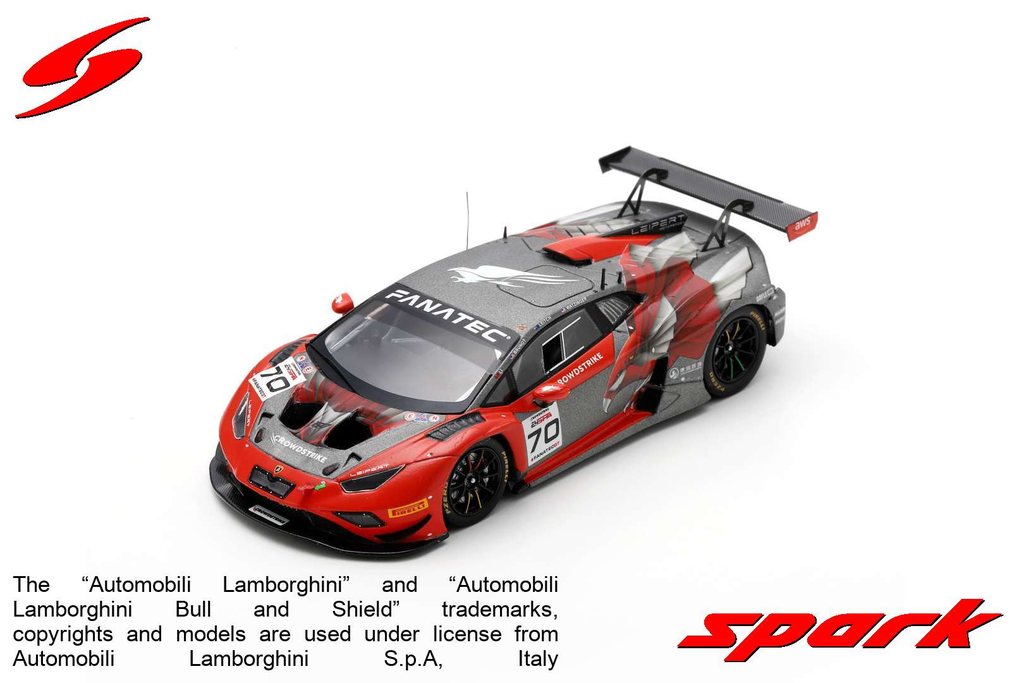 Spark model : Lamborghini Huracán GT3 EVO 2 No.70 Crowdstrike Racing by Leipert Motorsport 24H Spa 2023
G. Watzinger - K. Li - J-F. Brunot - B. Leitch