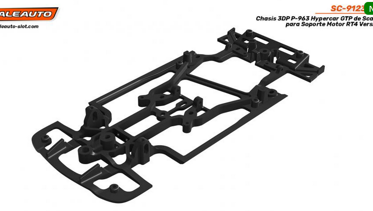 Scaleauto : Chassis 3DP Porsche 963 Hypercar Support moteur RT4 Version V.3