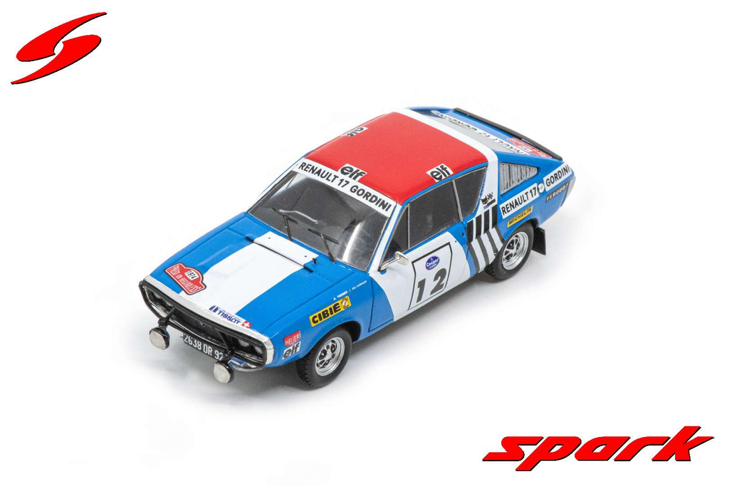 Spark : Renault 17 │ No.12 Winner Rallye Press on Regardless 1974 - J-L. Therier - C. Delferrier