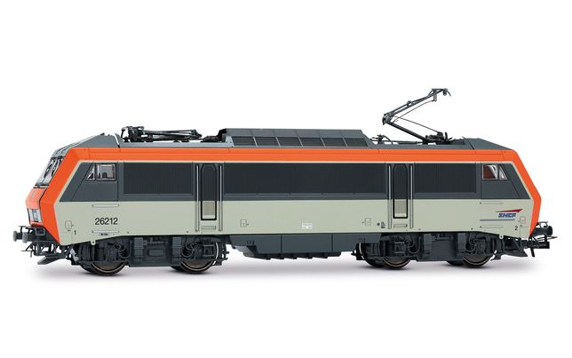 Jouef : Locomotive Electrique BB 26212 avec 3 feux de tête "Gris & Orange" - SNCF Epoque V │ Continu