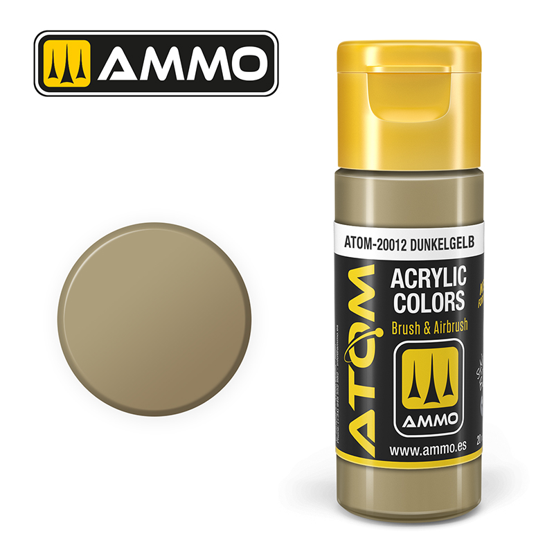 Ammo Mig : Dunkelgelb (20ml) │ Atom Acrylique Paint