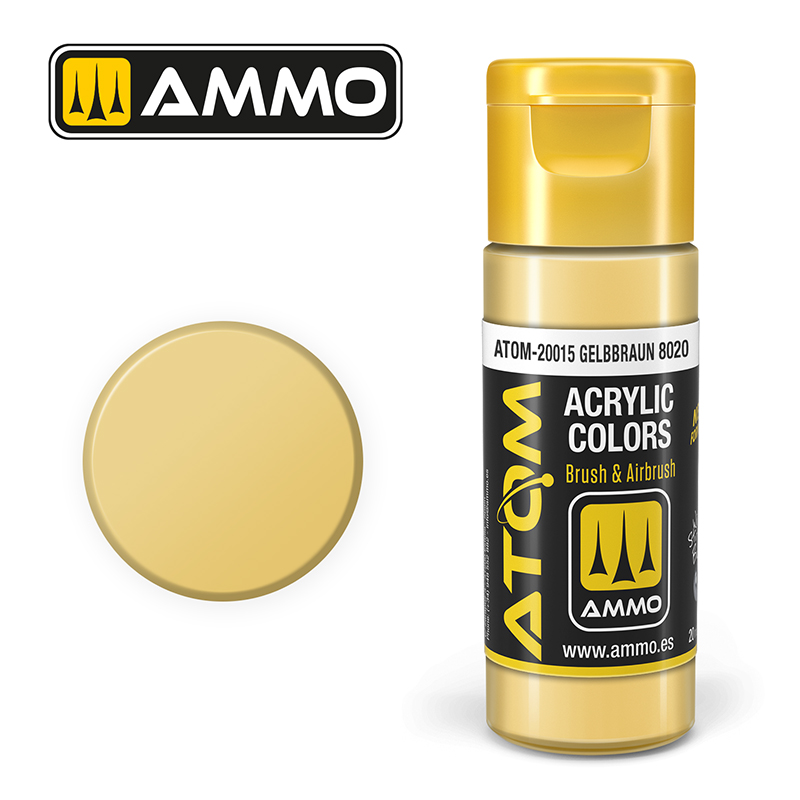 Ammo Mig : Gelbraun 8020 (20ml) │ Atom Acrylique Paint