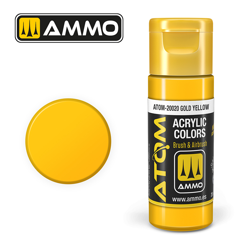 Ammo Mig : Gold Yellow (20ml) │ Atom Acrylique Paint