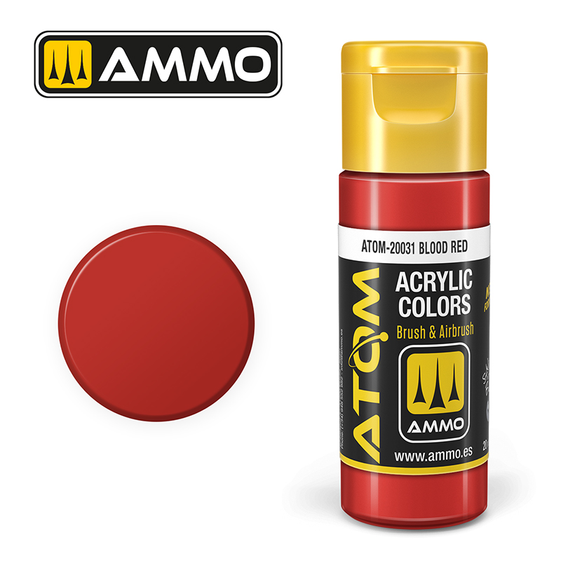 Ammo Mig : Blood Red (20ml) │ Atom Acrylique Paint