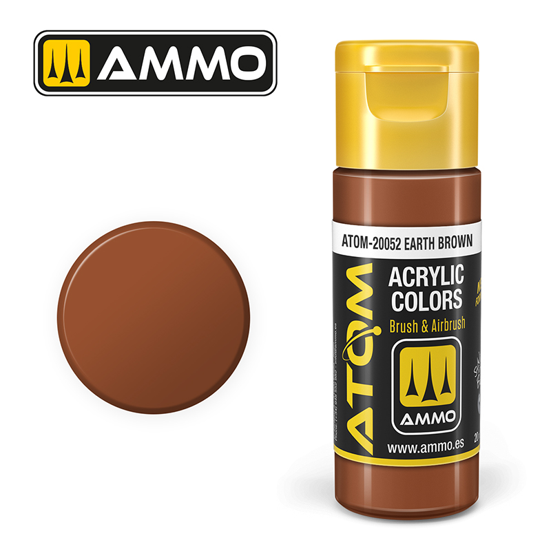 Ammo Mig : Earth Brown (20ml) │ Atom Acrylique Paint