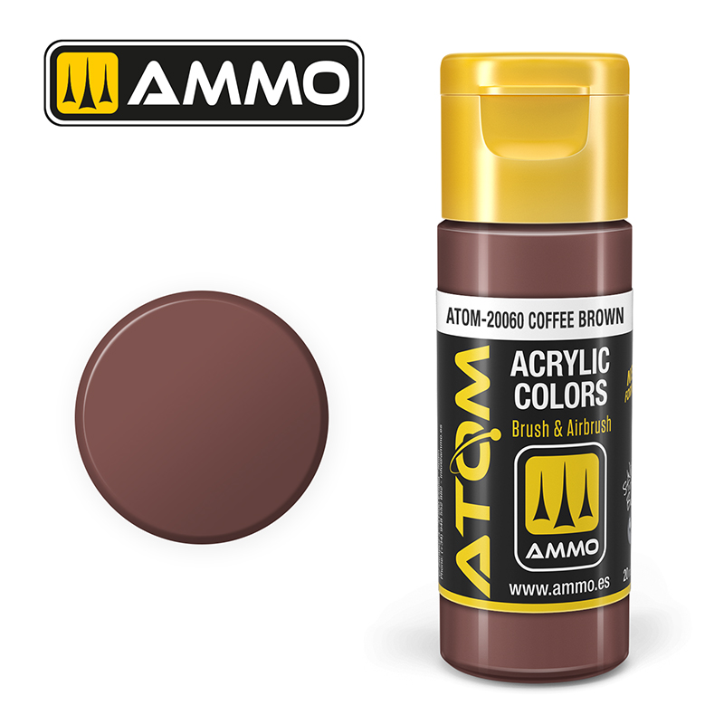 Ammo Mig : Coffee Brown (20ml) │ Atom Acrylique Paint