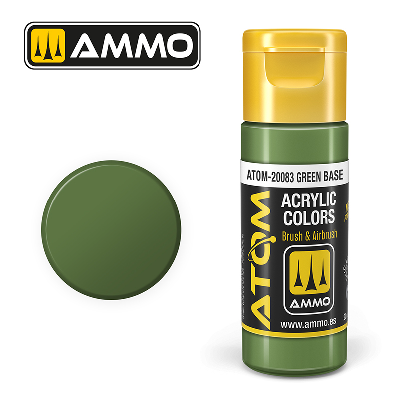 Ammo Mig : Green Base (20ml) │ Atom Acrylique Paint