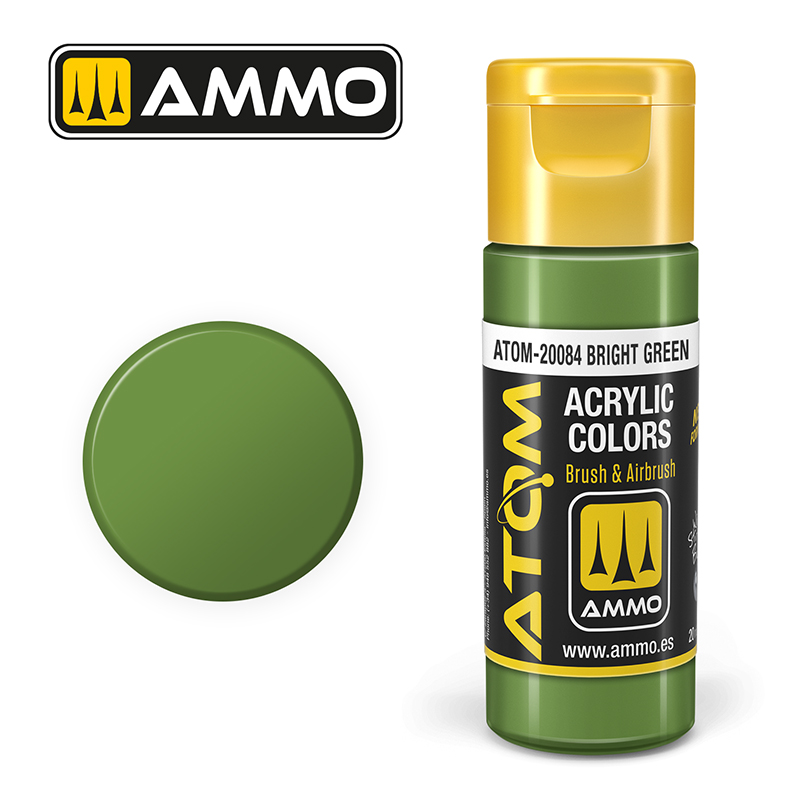 Ammo Mig : Bright Green (20ml) │ Atom Acrylique Paint