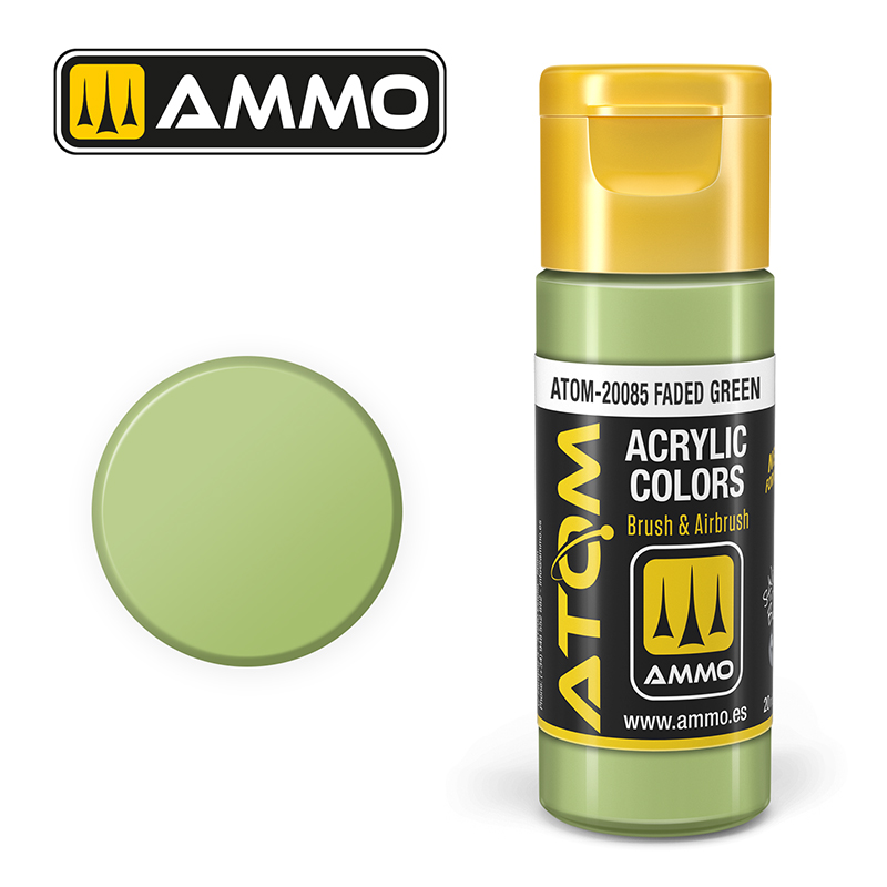 Ammo Mig : Faded Green (20ml) │ Atom Acrylique Paint