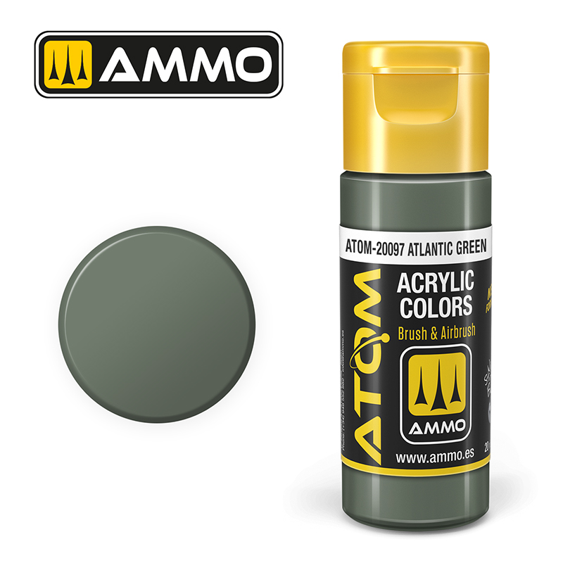 Ammo Mig : Atlantic Green (20ml) │ Atom Acrylique Paint