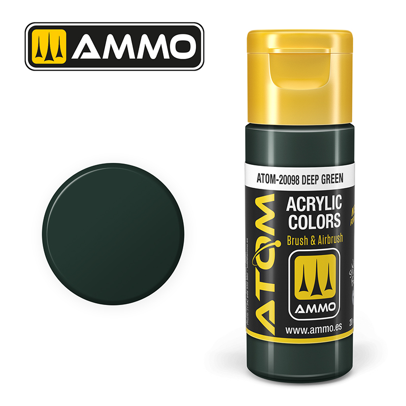 Ammo Mig : Deep Green (20ml) │ Atom Acrylique Paint