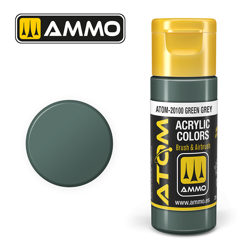 Ammo Mig : Green Grey (20ml) │ Atom Acrylique Paint