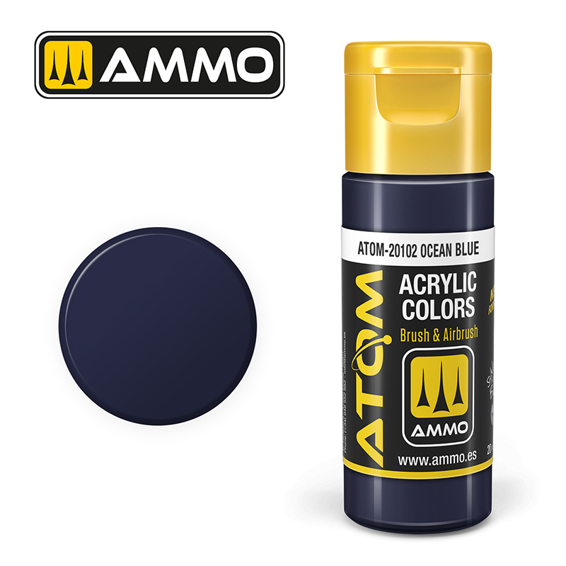 Ammo Mig : Ocean Blue (20ml) │ Atom Acrylique Paint