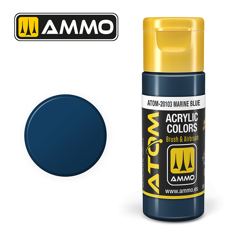 Ammo Mig : Marine Blue (20ml) │ Atom Acrylique Paint