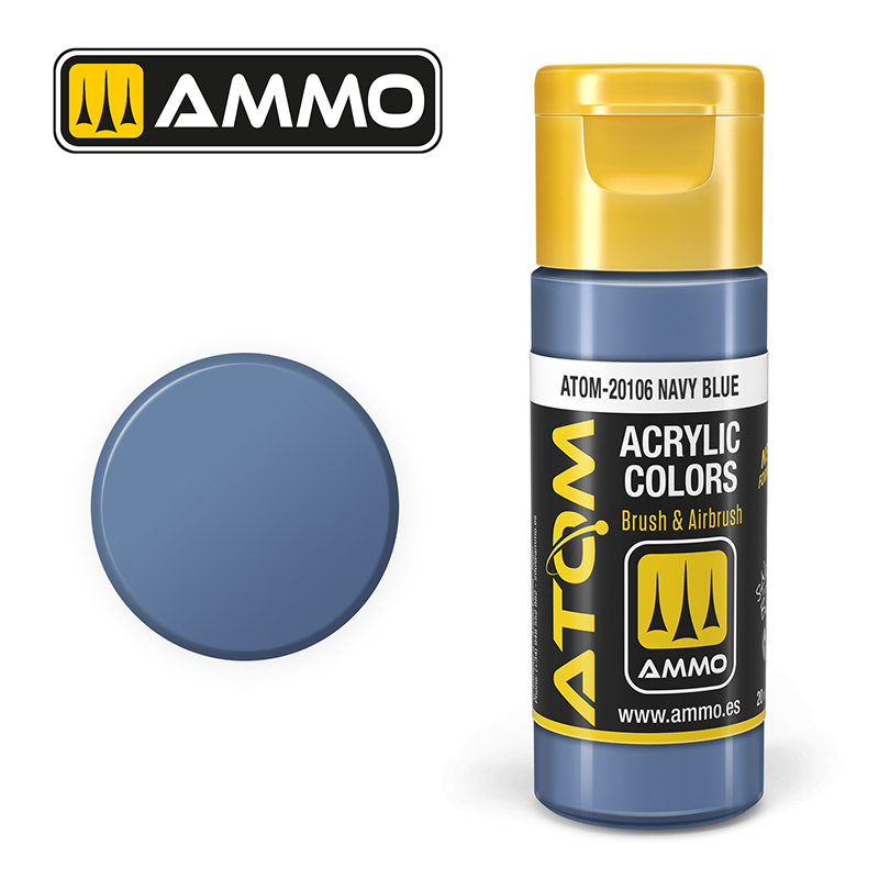 Ammo Mig : Navy Blue (20ml) │ Atom Acrylique Paint