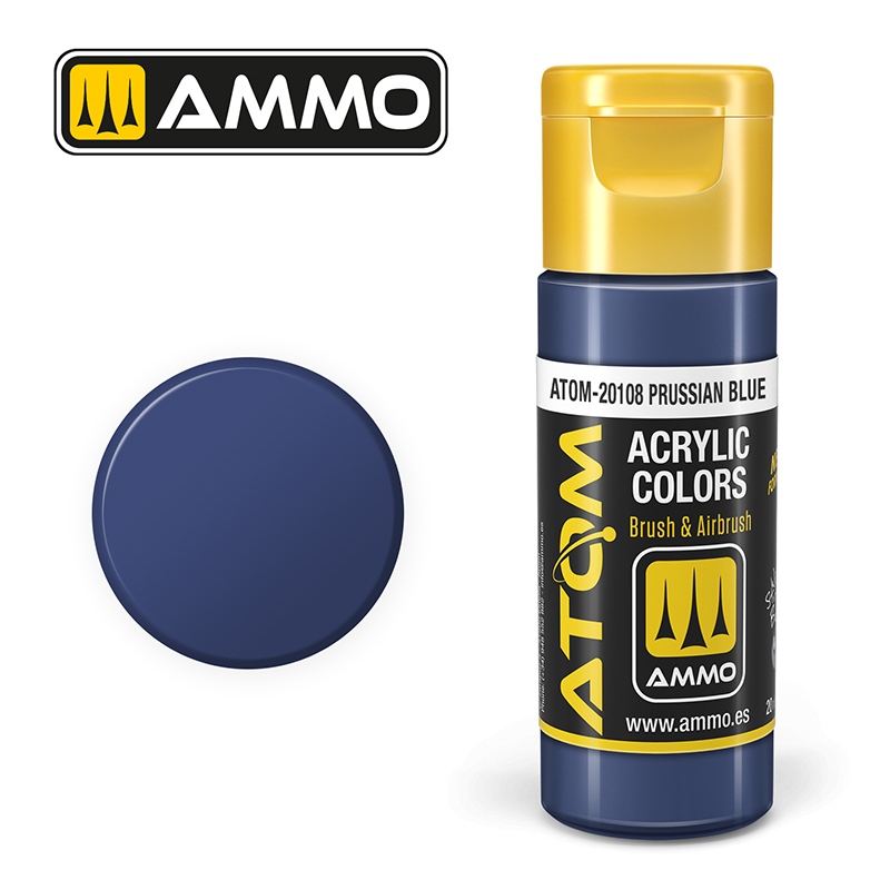 Ammo Mig : PRUSSIAN BLUE (20ml) │ Atom Acrylique Paint