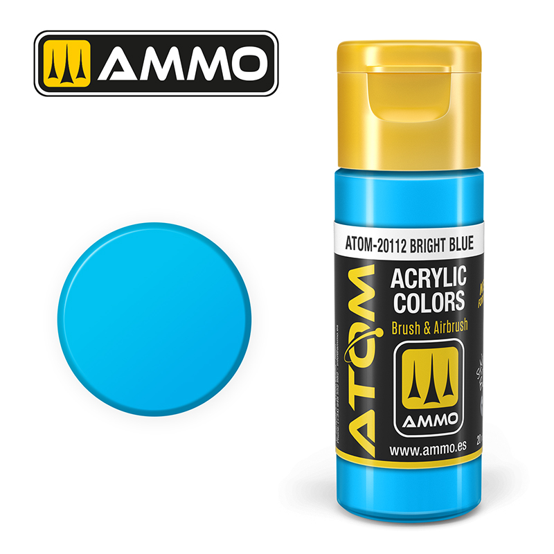 Ammo Mig : Bright Blue (20ml) │ Atom Acrylique Paint