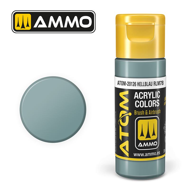 Ammo Mig : Hellblau RLM78 (20ml) │ Atom Acrylique Paint