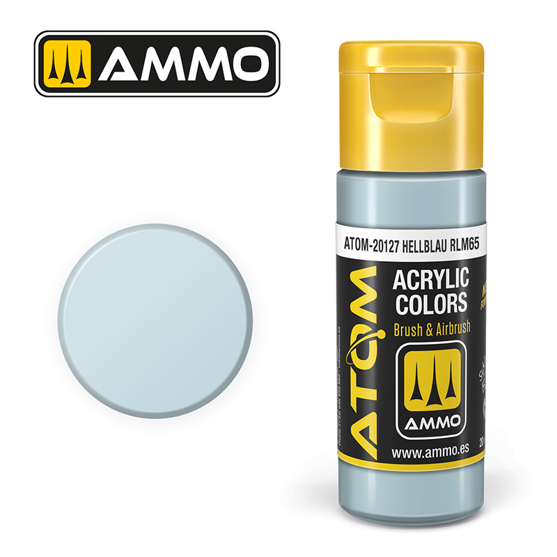 Ammo Mig : Hellblau RLM65 (20ml) │ Atom Acrylique Paint