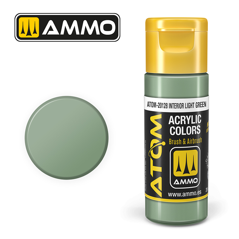 Ammo Mig : INTERIOR LIGHT GREEN (20ml) │ Atom Acrylique Paint