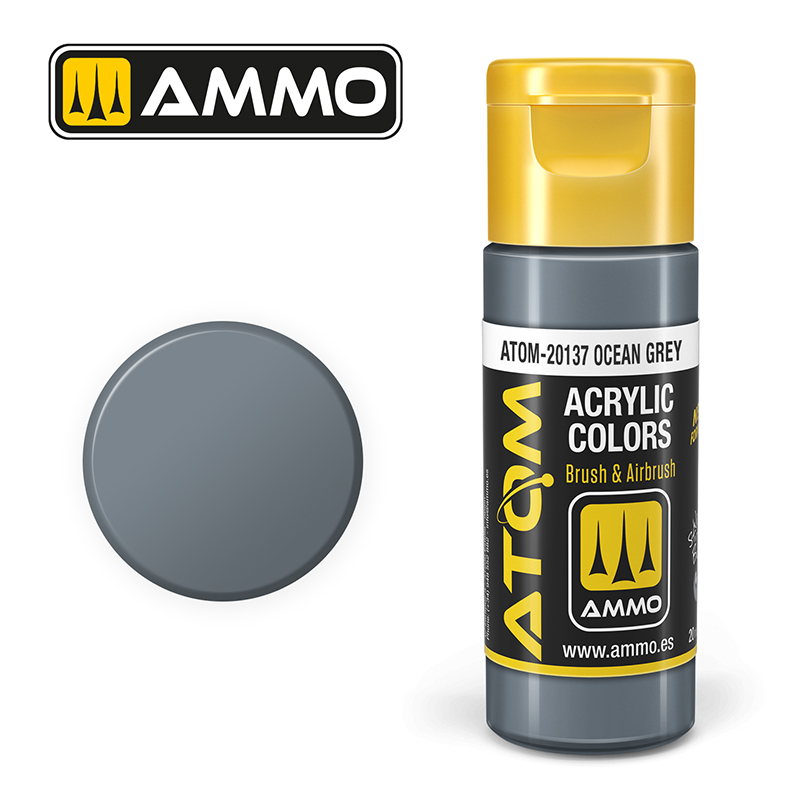 Ammo Mig : OCEAN GREY (20ml) │ Atom Acrylique Paint