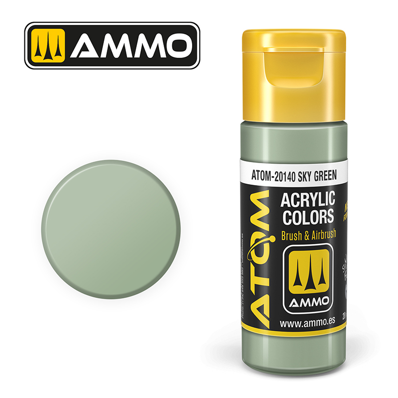 Ammo Mig : SKY GREEN (20ml) │ Atom Acrylique Paint