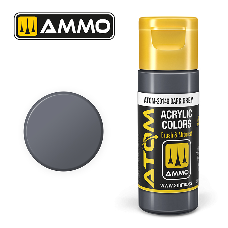 Ammo Mig : Dark Grey (20ml) │ Atom Acrylique Paint