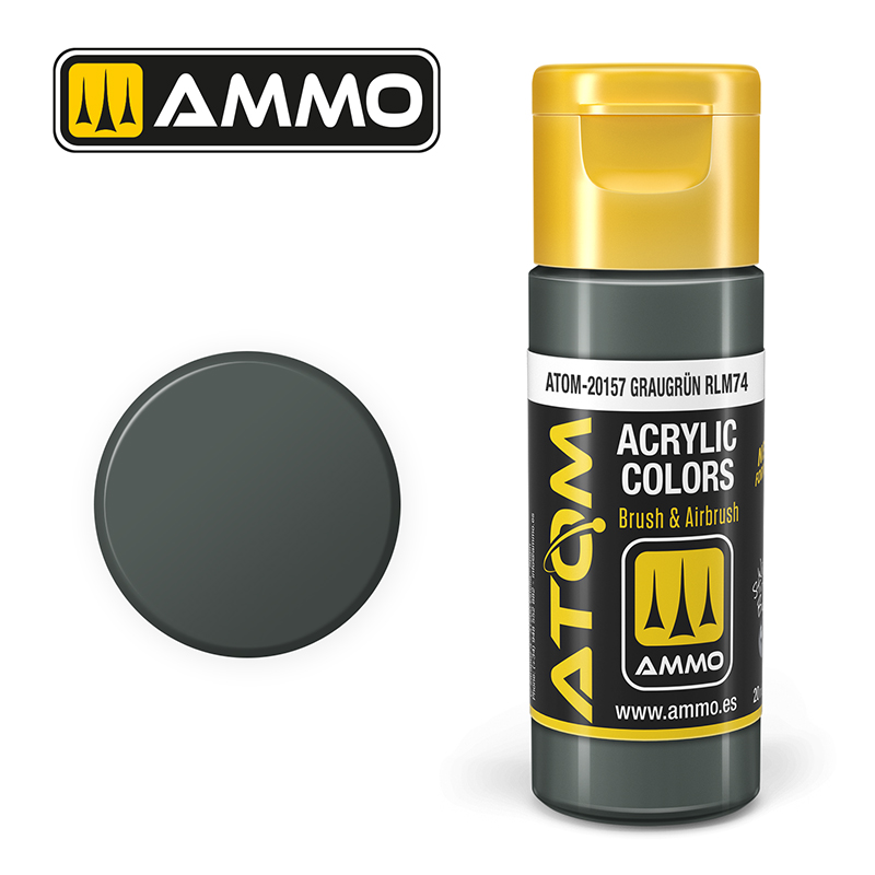 Ammo Mig : Graugrün RLM74 (20ml) │ Atom Acrylique Paint