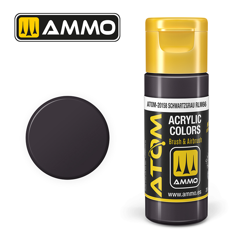 Ammo Mig : SCHWARTZGRAU RLM66 (20ml) │ Atom Acrylique Paint