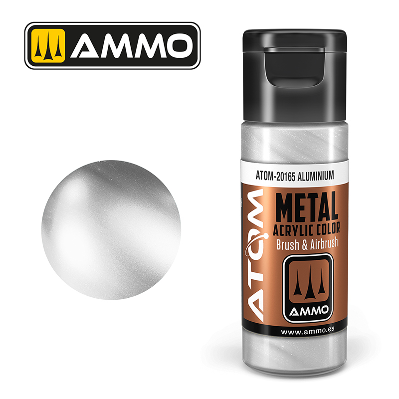 Ammo Mig : METALLIC ALUMINIUM (20ml) │ Atom Acrylique Paint