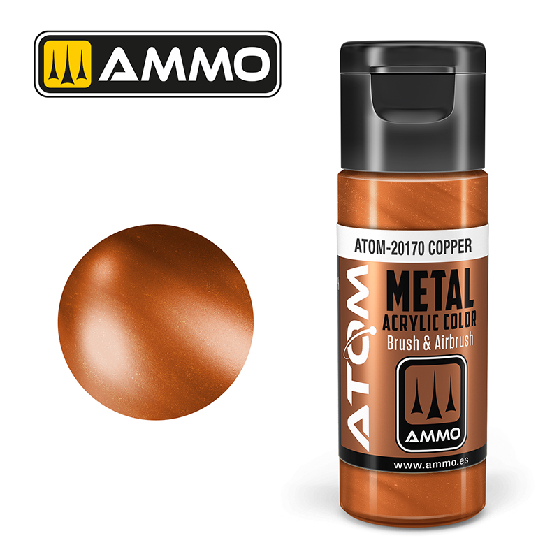 Ammo Mig : METALLIC COPPER (20ml) │ Atom Acrylique Paint