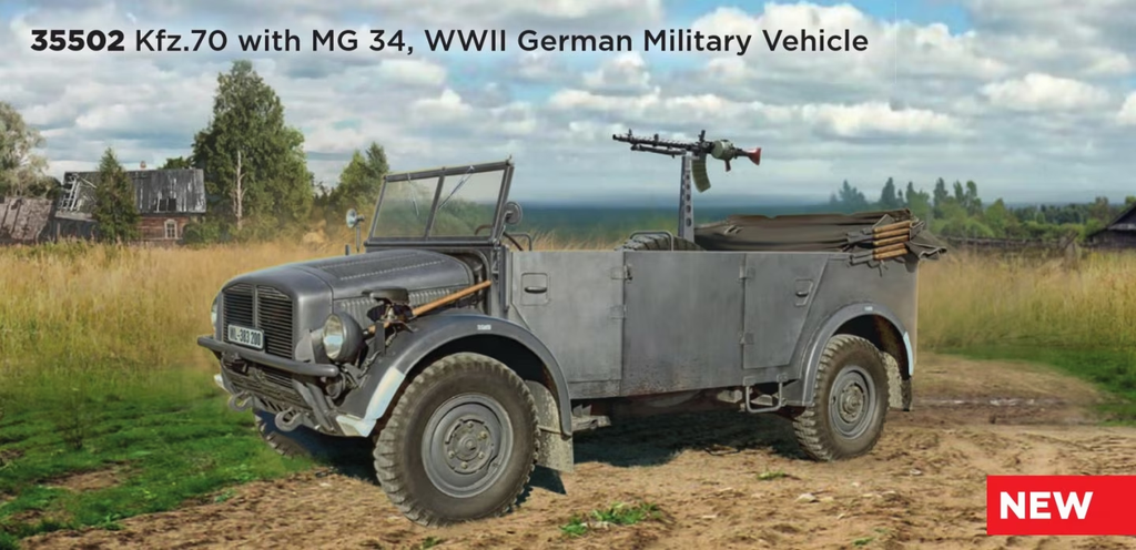 ICM : Kfz.70 with MG 34
WWII German Military Vehicle