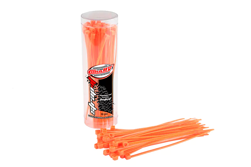 Team Corally : Cable Tie Raps - Orange - 2,5x100mm (50pcs) │ Strap-it