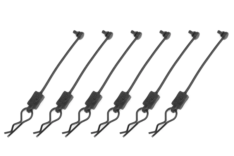 Team Corally : Clips de Carrosserie avec attache (6pcs)