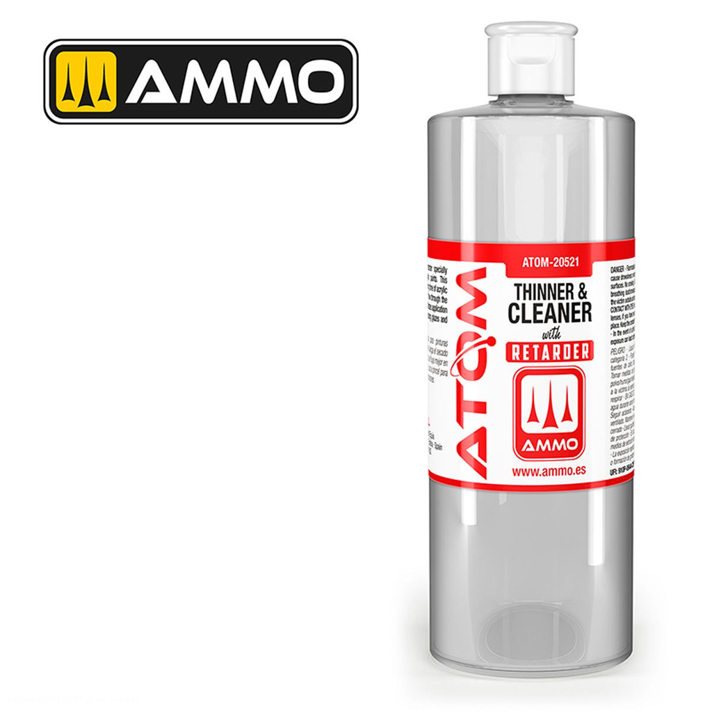 Ammo Mig : Atom Thinner & Cleaner acrylique avec Retarder (400ml)