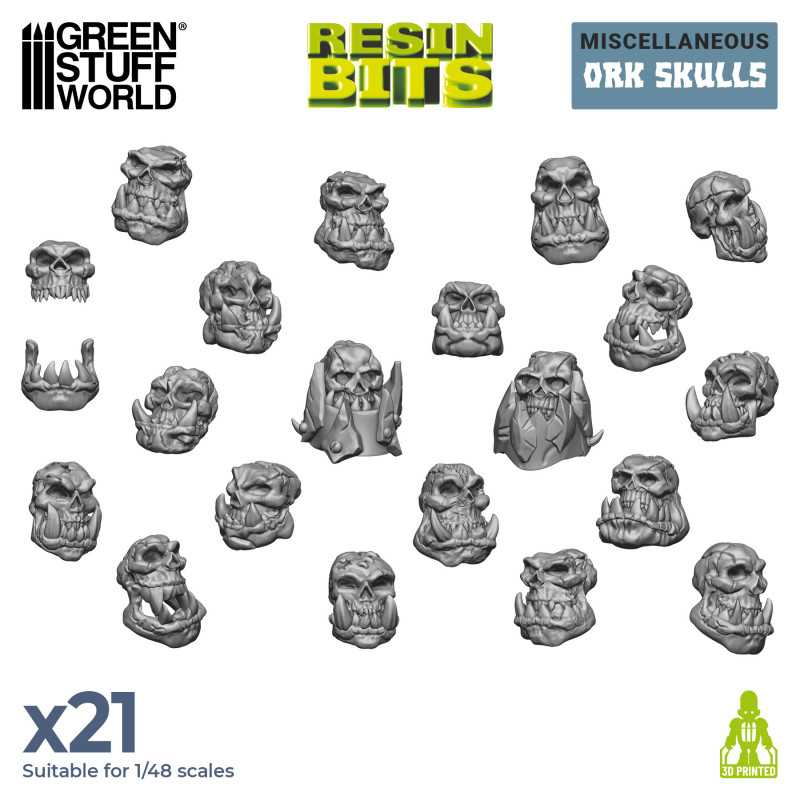 Green Stuff : Squelette de crâne d'Ork │ Resin Bits