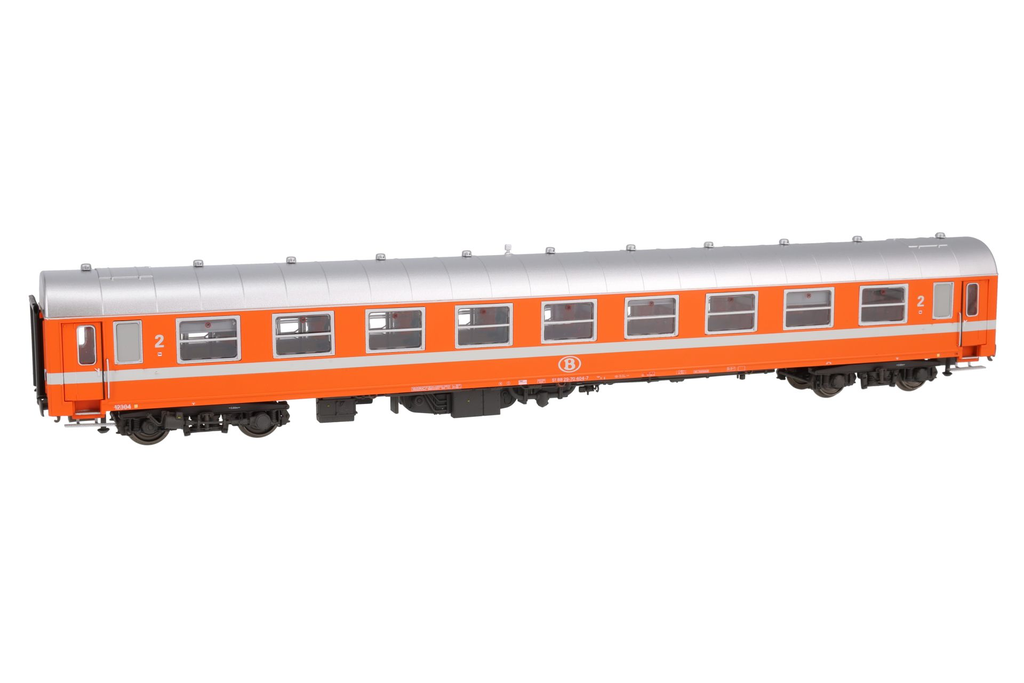 LSModels : Voiture I4 B9 Orange Lignre Blanche SNCB-NMBS