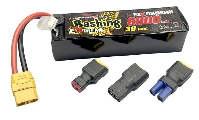 Pink Performance : Accu Bashing Lipo 11.1V (3S) 8000mah 100C (Multi Plug)