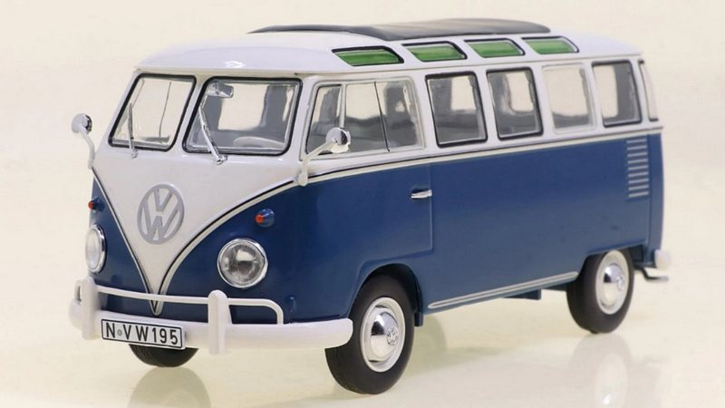 Schuco : Volkswagen T1 Samba │ Bleu & Blanc 